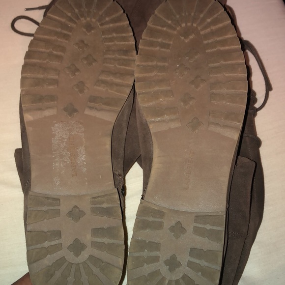 LANDS ENDS CHOCOLATE KNEE HIGH SUEDE SWEATER BOOTS - Picture 6 of 12